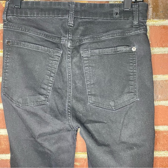 7 for all mankind B(air) sparkly coated black denim pants Size 27 - Picture 5 of 9